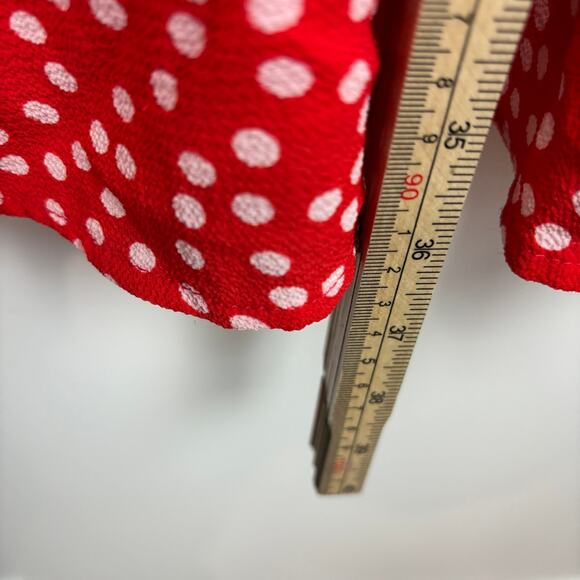Pimkie Polka Dot Dress Red White Parisian Rockabilly Pin Up Retro M - Picture 10 of 11